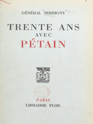 cover image of Trente ans avec Pétain